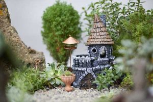 Miniature Château Gnome Mini Jardin