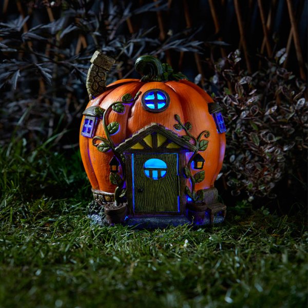 Halloween Sorcière Citrouille Maison Décorations Résine Lumineuse Artisanat  Cadeaux De Vacances A3731 